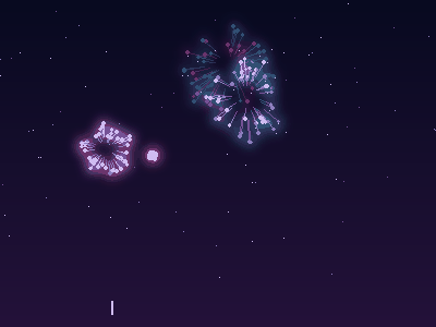 Animated fireworks celebrating 10,000 YouTube subscribers