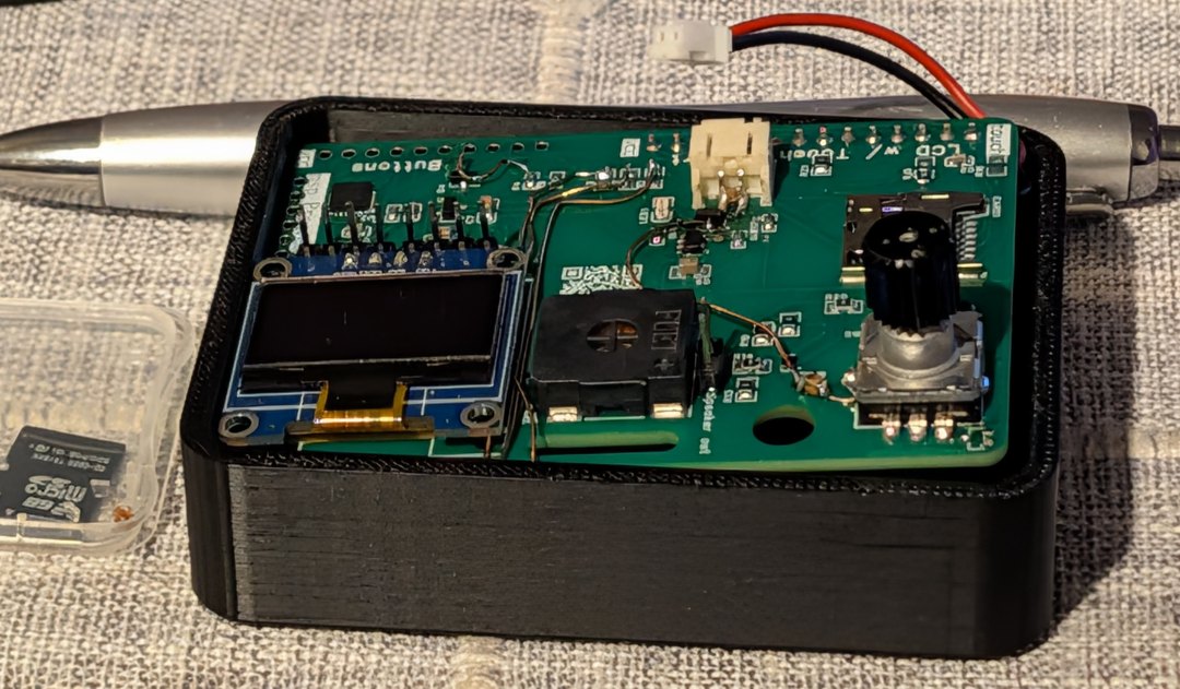 V2 MVP inside its 3D-printed case