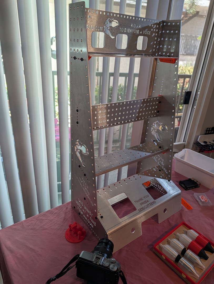 The metal booth assembled bare